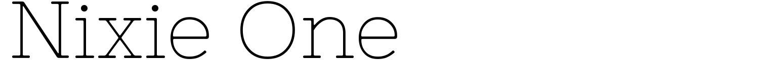 Nixie Bir Yazı Tipi(Nixie One Font)