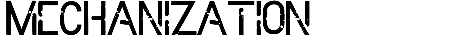 机械化字体(Mechanization Font)