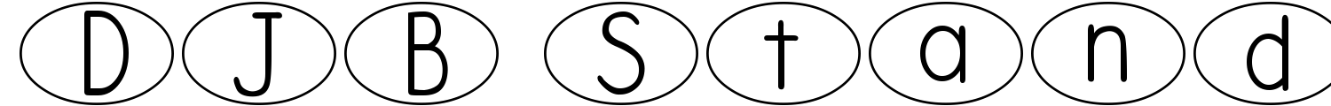 DJB标准化测试椭圆字体(DJB Standardized Test Oval Font)