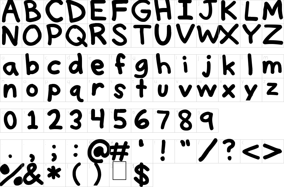 Think Thick 글꼴문자지도